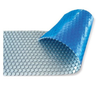 Солярное покрытие Aquaviva Platinum Bubbles серебро/голубой (5х50 м, 500 мкм)