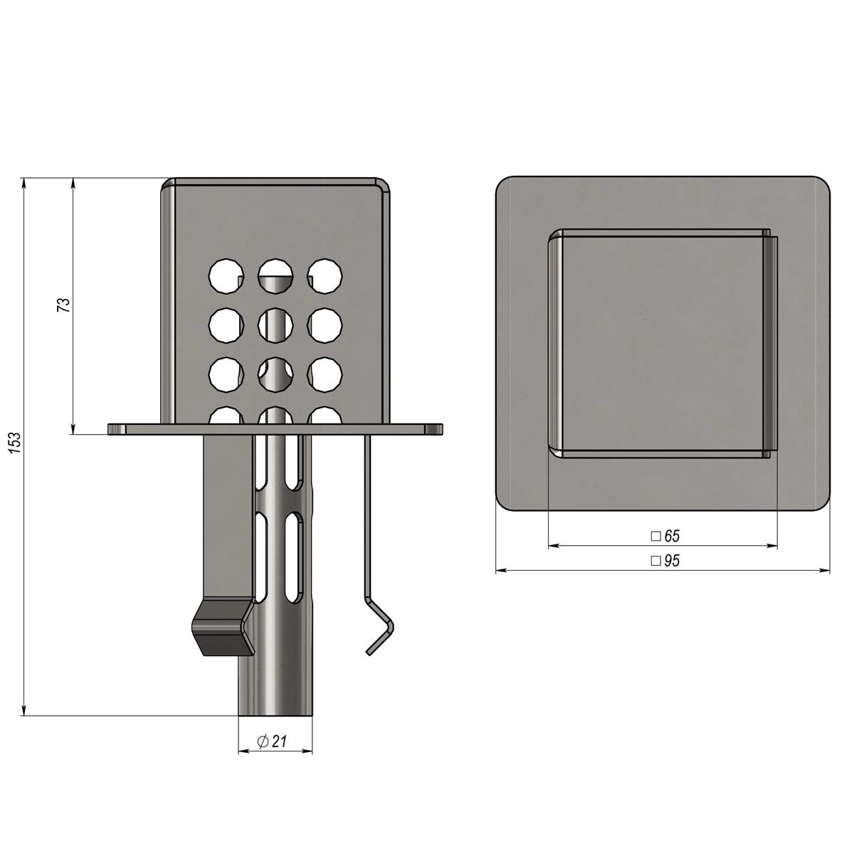 Шумогаситель на трубу Д63 мм, AISI 304
