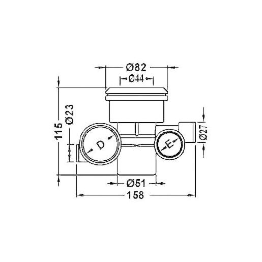 Проход Aquaviva под гидромассажную форсунку EM0031
