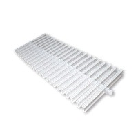 Переливная решетка AquaViva KT-30 Classic с центральным соединением 295x25 мм (белая)