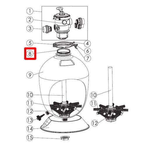 Резиновая прокладка Aquaviva под 6-ти поз. кран