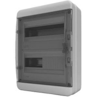 Щит навесной 24 мод. IP65, прозрачная черная дверца