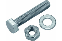 DIN933 с шестигранной головкой, оцинкованный М12х100 + гайка + шайба